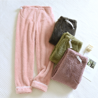 孕妇裤睡裤家居裤法兰绒加厚冬季