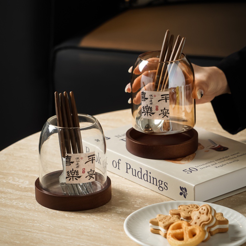 中式复古高档玻璃水果叉