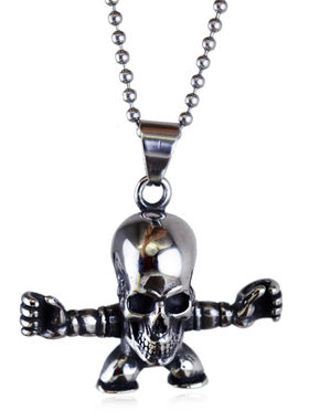 吊坠维京战士骷髅蛇钛钢时尚饰品