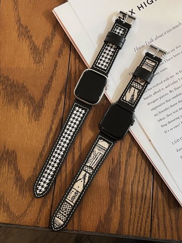 黑白手表带小众静静的表带