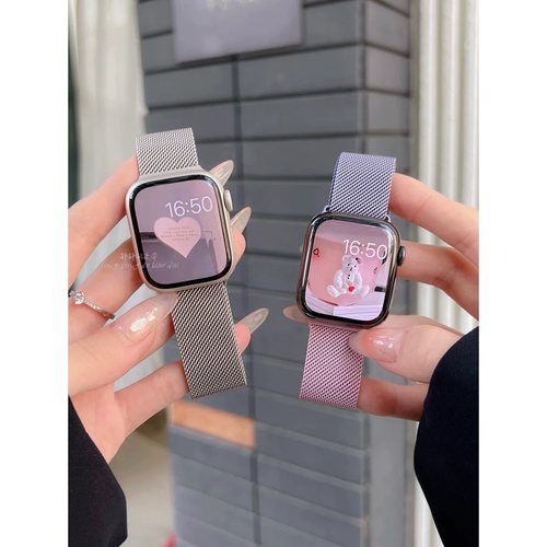 静静的表带磁吸金属金属新款细闪