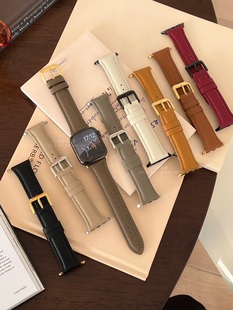 质感Swift真皮休闲商务男女适用苹果applewatch静静 表带iwatch9