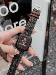 英国正版 Harris羊毛呢适用于苹果表带applewatchs978代65SE静静