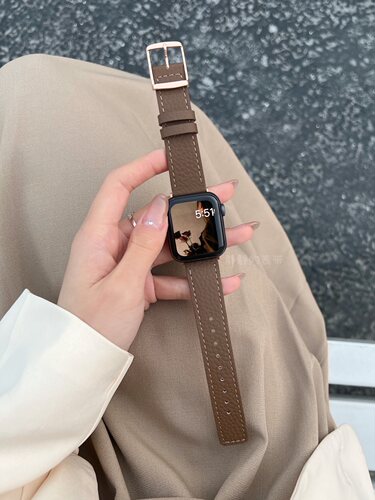 荔枝柔软双面牛皮适用静静的表带