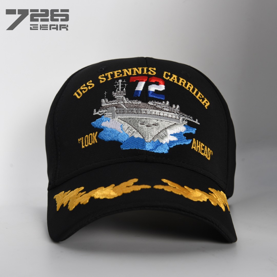 【澜泊帽子】726品牌全刺绣棒球帽海军驱逐舰周年纪念棒球帽