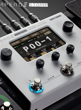 Hotone Ampero II Stomp电吉他综合效果器音箱模拟IR专业录音声卡