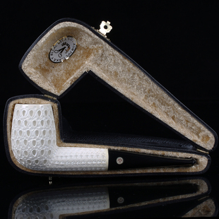 土耳其进口海泡石烟斗原石手工刻花雕刻撞球直斗奥迪内ALTINAY