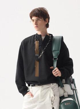 BMPC cleanfit亨利领卫衣黑色咖色色Boxy短宽