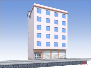 16x13.4临街门面楼房商铺住宅路边房子建筑设计施工图效果图户型
