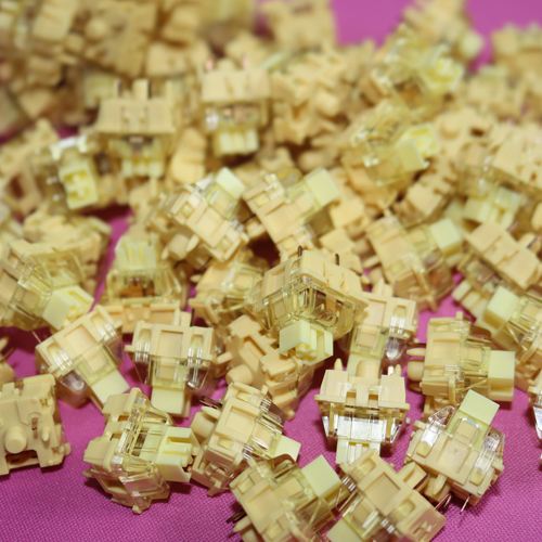 奶黄轴50±5gf机械键盘开关客制化键盘电竞游戏办公麻将声DIY轴体