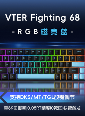 68键磁轴机械键盘RGB光侧刻渐变下灯位双8K电竞游戏小键盘