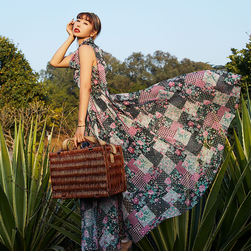 catpussy新款修身风印花连衣裙