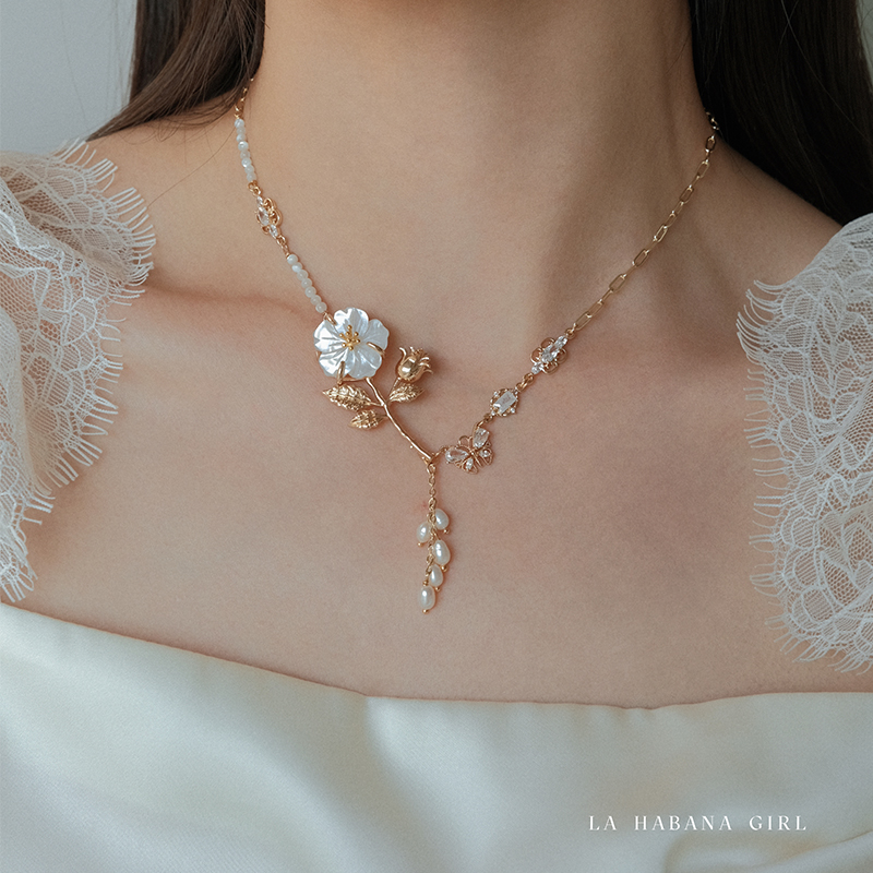 LaHabanagirl复古宫廷锁骨链