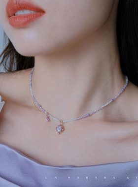LaHabanagirl天然锆石百搭项链