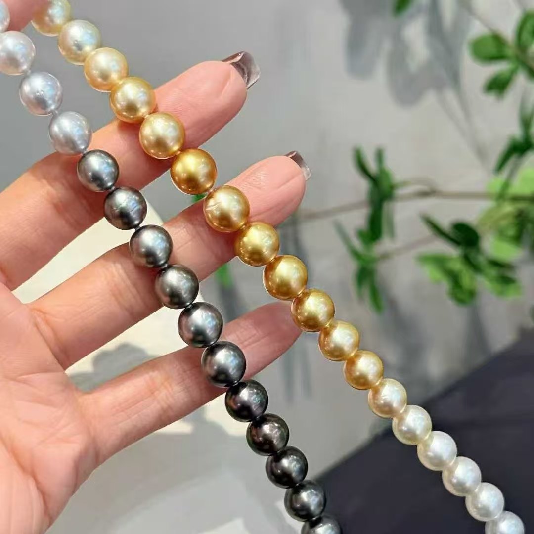 天然海水8.5-10mm混彩色南洋珍珠项链 优雅华丽的渐变设计,珠宝/钻石/翡翠,颈饰,淘宝优惠券,粉丝福利购,淘宝优惠卷