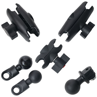 1英寸球头连杆支架运动相机25mm球头摩托车连接杆铝合金夹具加长