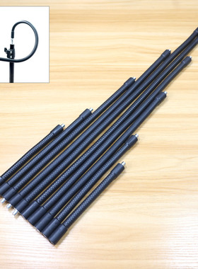 手机直播支架俯拍三脚架金属软管1/4双头螺丝弯管延长配件