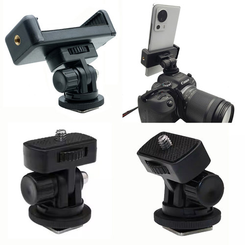 相机热靴卡座手机夹子支架补光灯调节底座单反微单连接麦克风配件