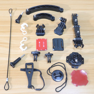 头盔套装 运动相机适用Action大疆insta360小蚁旋转固定底座3M支架