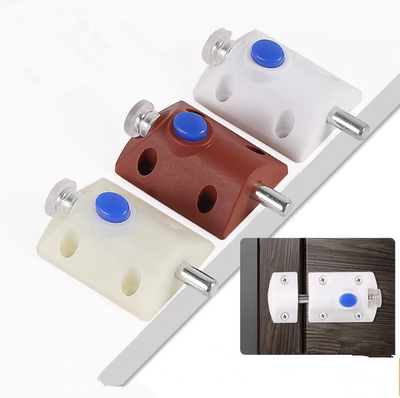 新款塑料自动按钮弹簧明装插销