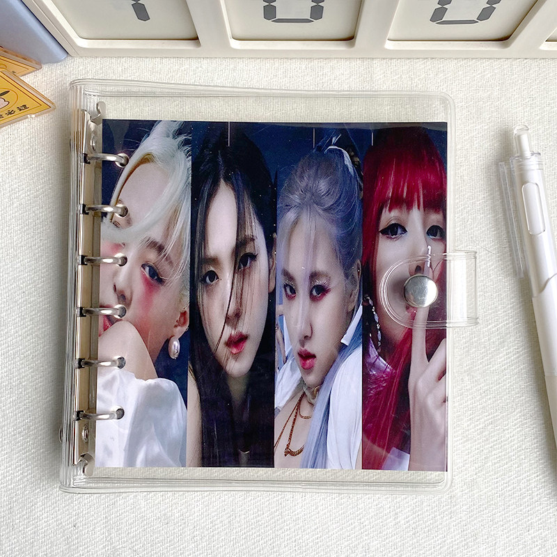 BLACKPINK 노트 핑크 잉크 주변기기 메모장 루스 리프 분리형 소녀 지원 핸드북 일기