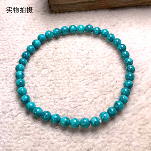 精美绿松石小手串手链4m6m8m极细单圈女款圆珠网花散珠配珠