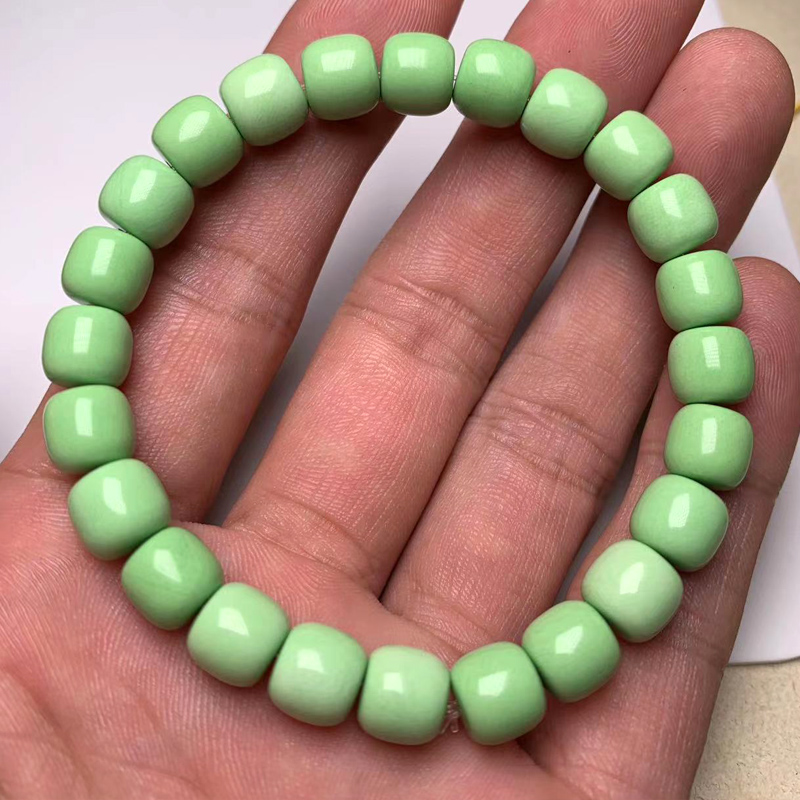 绿松石菜籽黄手串单圈