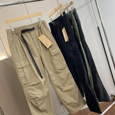 卡扣腰带多口袋工装休闲裤