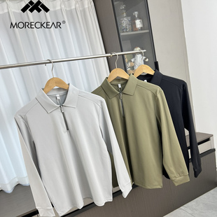 都市商旅系!无痕科技! 外贸男装秋季休闲长袖速干弹力POLO衫T恤