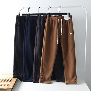 灯芯绒柔软亲肤直筒加绒裤 设计师线 秋冬季 外贸男装 子 真心舒服