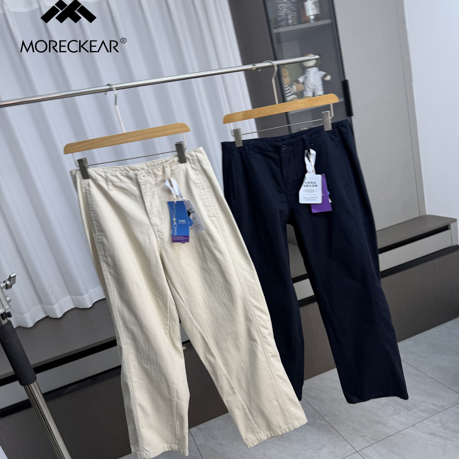 微螺旋小弯刀设计！人字纹肌理！秋季男士外贸纯色宽松阔腿休闲裤,男装,休闲裤,淘宝优惠券,粉丝福利购,淘宝优惠卷