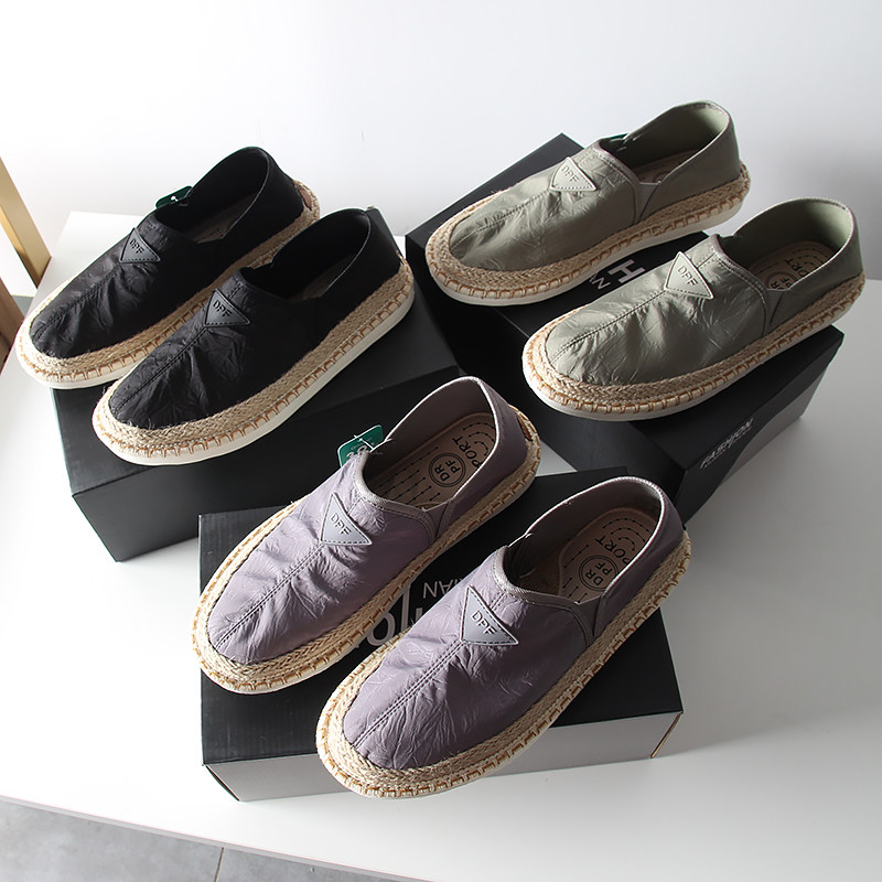 북미 단돈  39.99  통기성이 뛰어난 아이스 실크 갑피  대외 무역 남성 봄 여름 슬립 온 에스파드리유 캐주얼 천 신발