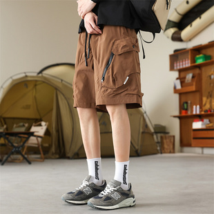夏季 男士 外贸休闲大口袋工装 山系户外 短裤 机能 直筒五分裤 美式