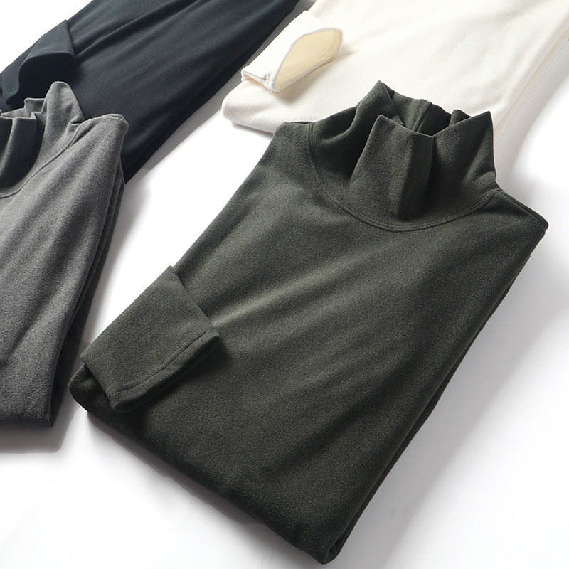 双面绒高领打底衫长袖t恤