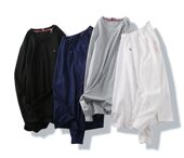 高端 百搭柔软舒适休闲长袖 新疆长绒棉 春季 T恤潮 外贸男装 美式