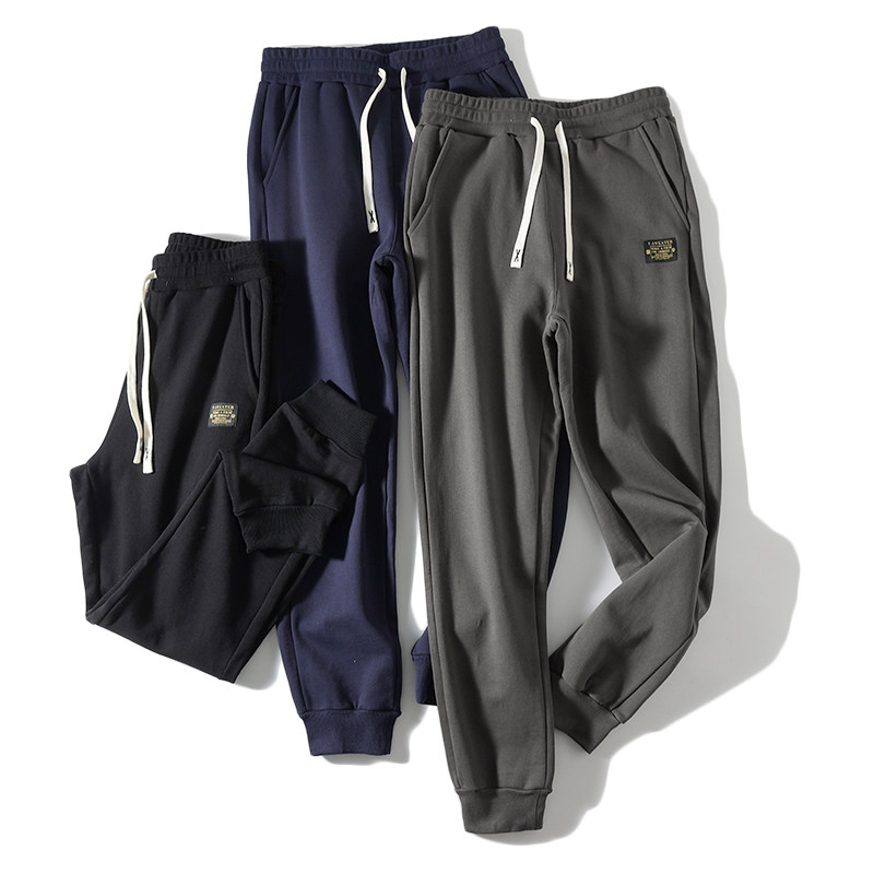 简约复古！400克重磅纯棉！秋冬男士外贸高密度抓绒保暖休闲卫裤,男装,休闲裤,淘宝优惠券,粉丝福利购,淘宝优惠卷