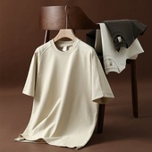 莱赛尔面料 T恤衫 夏季 外贸透气纯色简约休闲短袖 男士 人手三件