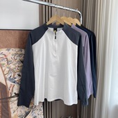 情侣款 外贸男装 秋季 山系机能 户外休闲运动弹力速干长袖 T恤潮