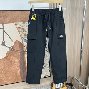 一条过冬！男女情侣款！外贸男装冬季加绒加厚防风松紧腰休闲裤潮