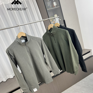 秋冬保暖打底半拉链长袖 外贸男装 卫衣 阳离子双面磨绒 苾备单品