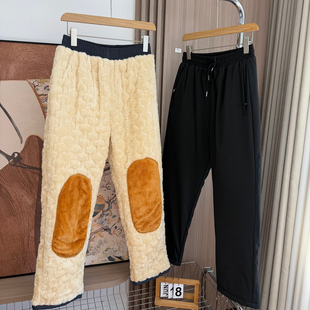 一条过冬!男女同款!外贸男装冬季防风防水加厚加绒保暖休闲长裤