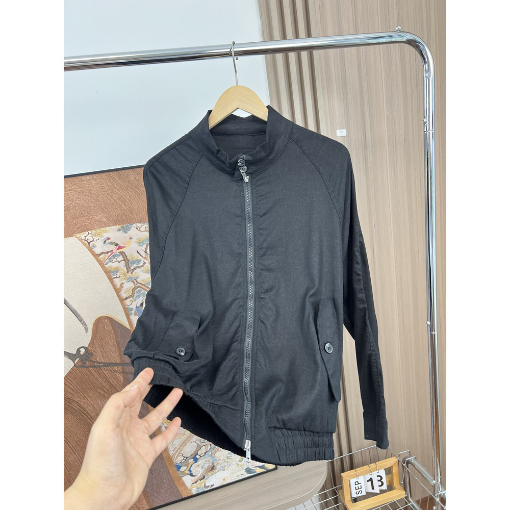 王炸单品！轻薄透气！外贸男装秋季水洗亚麻小立领休闲夹克外套潮,男装,夹克,淘宝优惠券,粉丝福利购,淘宝优惠卷