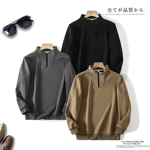 外贸3D立裁立领加绒卫衣 秋冬男士 小众设计师线 复合牛奶绒加厚