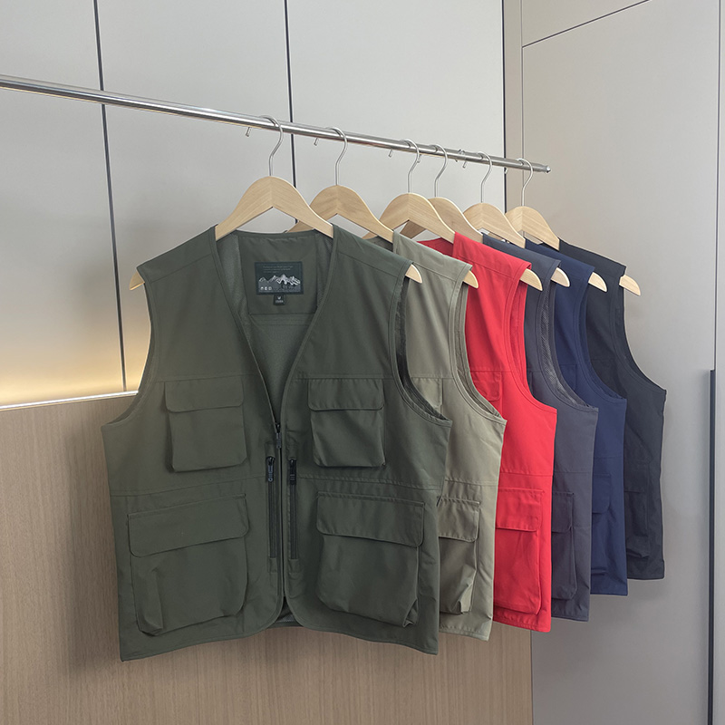 登山钓鱼马甲工装多口袋背心