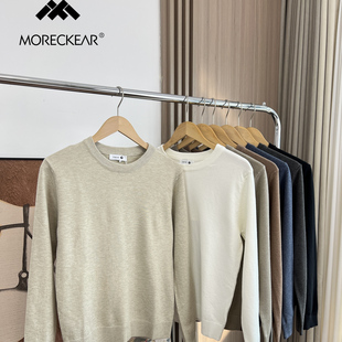 超值福利 外贸男装 秋冬纯色百搭圆领保暖针织衫 毛衣潮 柔软舒适