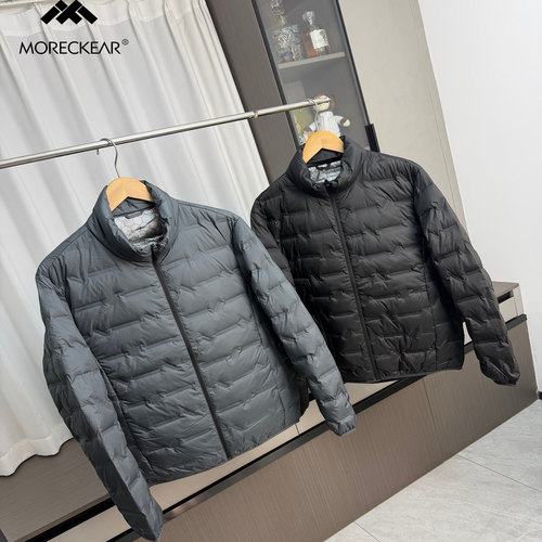 压胶锁绒+银离子里衬！80鸭绒！ 外贸男装冬季户外立领保暖羽绒服