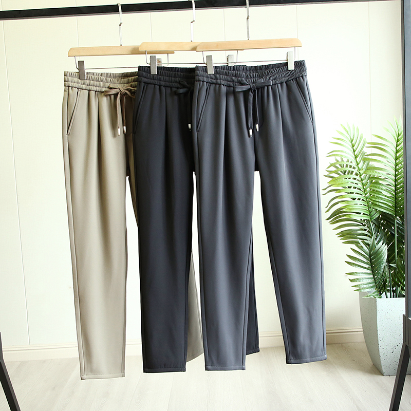 外贸防风加绒加厚休闲卫裤