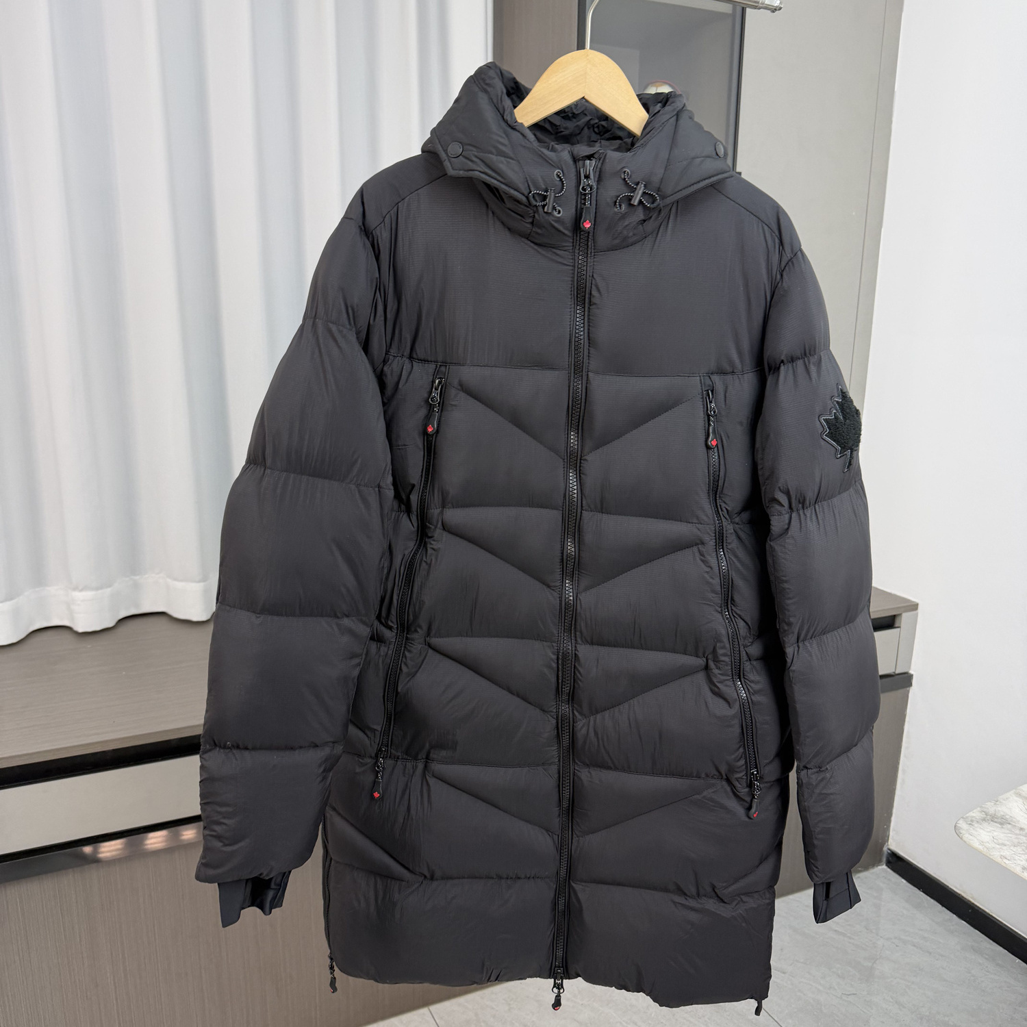 欧单猛货！轻盈蓬松！外贸男装冬季保暖防风中长款连帽棉衣外套潮