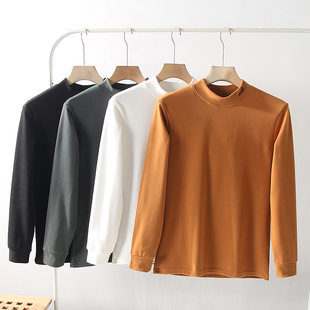 男女同款 打底衫 外贸男装 刺绣双面德绒长袖 秋冬情侣款 设计师线