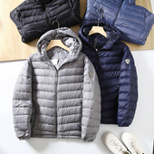 秋冬男士 要入 轻薄羽绒系列 外贸休闲连帽轻便保暖鸭绒羽绒服潮